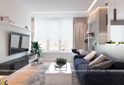 Thiết kế nội thất chung cư green stars căn 74m2